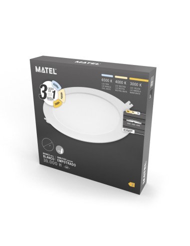 Round LED Downlight 18W CCT Adjustable 221mm