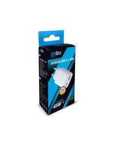 Chargeur rapide Type-C + USB 45W blanc 2