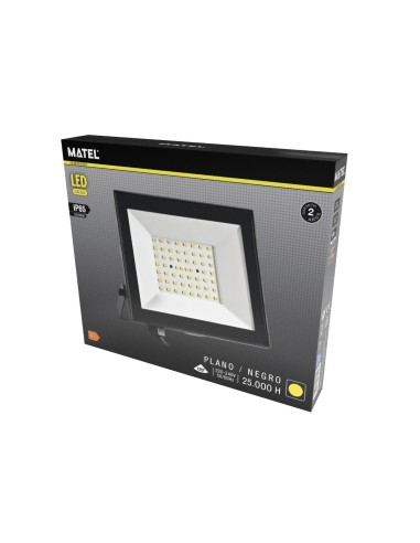 Flat Black LED Matel Projector 75W Warm