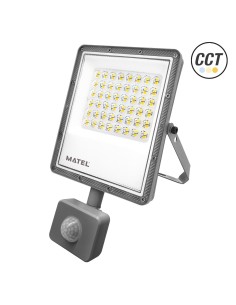 Projetor LED Plano Sensor MATEL Cinza 50W 3CCT