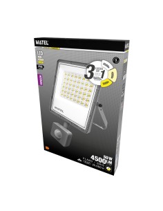 Flat LED Sensor Projector MATEL Gray 50W 3CCT 2