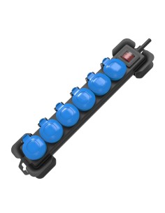 Onlex 6-socket plug base IP54 with switch and 1.5m cable
