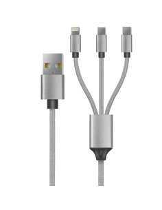 Câble chargeur USB-C Lightning Micro USB tressé 1,2 m
