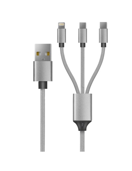 Braided USB C Lightning Micro USB Charging Cable 1.2m