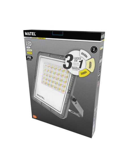 Projetor LED Plano Cinza 30W 3CCT