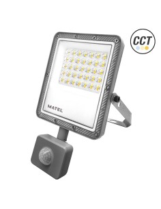 Projetor LED Sensor Plano MATEL Cinza 30W 3CCT