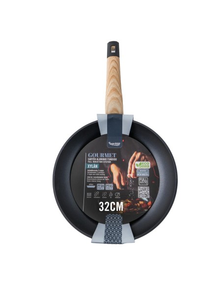 Tacho de Alumínio Forjado Xylán Gourmet 32 cm com Base Indução