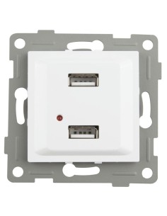 USB double encastrable Onlex blanc 2.1A 230V