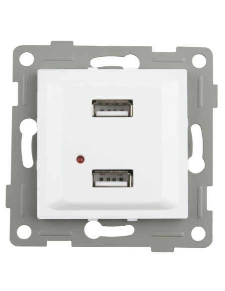 Onlex Double Embedded USB White 2.1A 230V