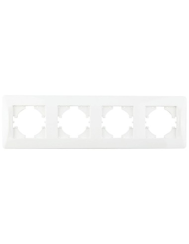 White horizontal recessed frame for 4 elements ONLEX