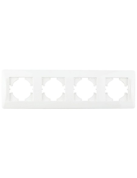 Cadre blanc horizontal pour encastrer 4 éléments ONLEX