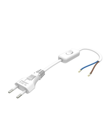 Cabo de conexão com interruptor 1,5m 2x0,75mm² branco