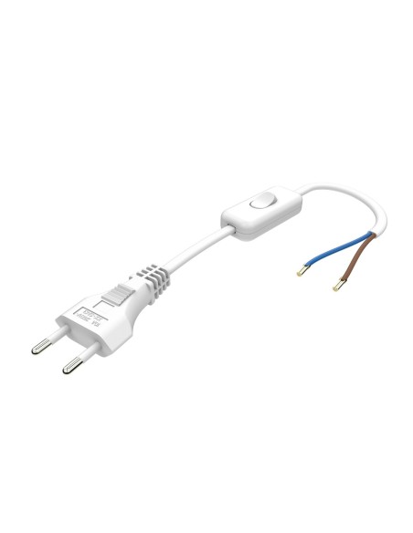 Cabo de conexão com interruptor 1,5m 2x0,75mm² branco