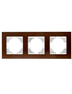 Brown Onlex 3-Element Horizontal Aluminum Recessed Frame