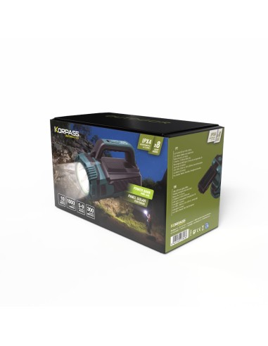 Lanterna LED Korpass 10W Solar com Power Bank 5000mAh