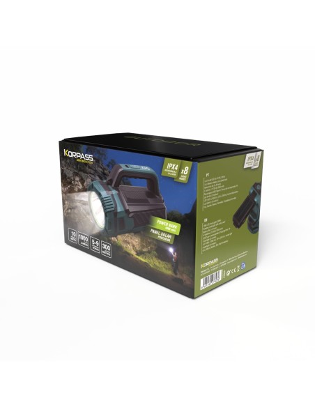 Lanterna LED Korpass 10W Solar com Power Bank 5000mAh