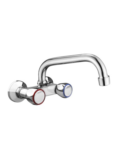 Low-profile faucet sink battery 15 cm indicator