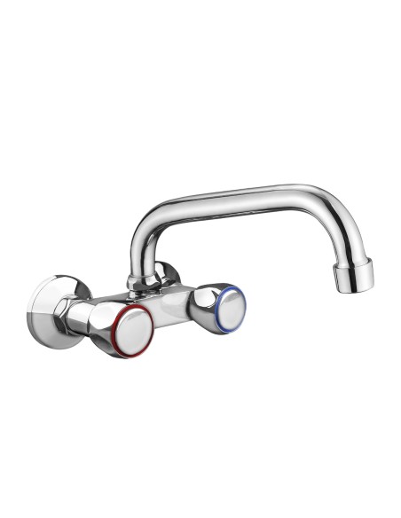 Low-profile faucet sink battery 15 cm indicator