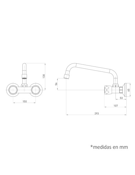Low-profile faucet sink battery 15 cm indicator