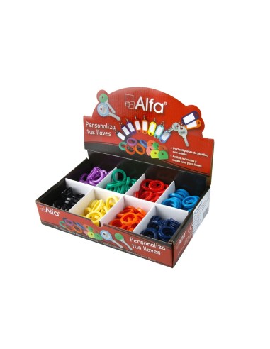 Round Key Rings Display Assorted 200 Units