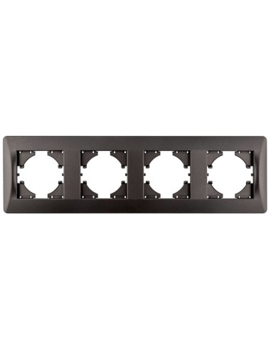 Onlex Horizontal Graphite Recessed Frame with 4 Elements in ABS Finish