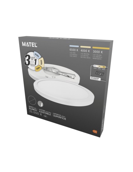 Adjustable White Round LED Panel 300mm 24W 3CCT