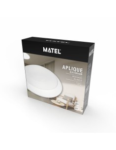Applique mural mat IP65 blanc 265 mm avec support d'ampoule E27 2