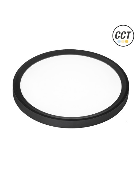 Round LED Panel Surface Black 300mm 24W 3CCT