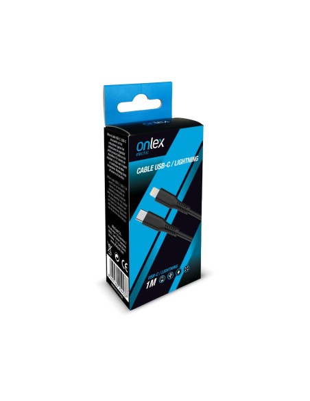 Câble chargeur Onlex Type-C/Lighting 1 m noir