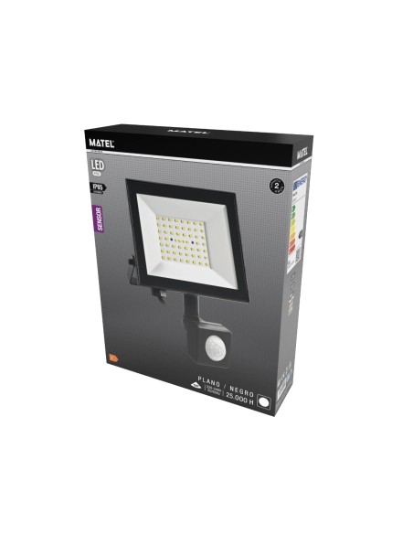 Flat Black LED Matel Projector 100W Cold Sensor IP65