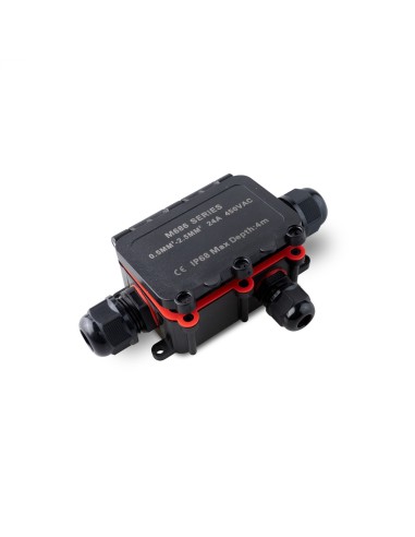 IP68 Exterior Junction Box with 3 Cable Glands