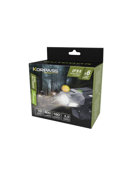 Lanterna LED Bicicleta Frontal Korpass 10W 800 lúmenes