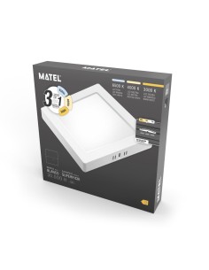 White Square Surface LED Downlight 18W CCT 2