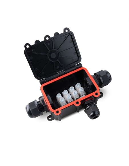 IP68 Exterior Junction Box with 4 Cable Glands