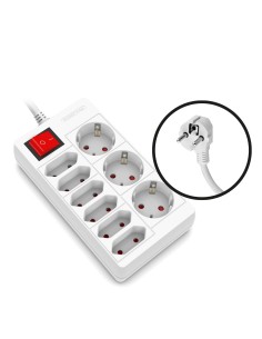 Onlex White Socket Base 6+3 Outlets with Switch and 1.5m Cable