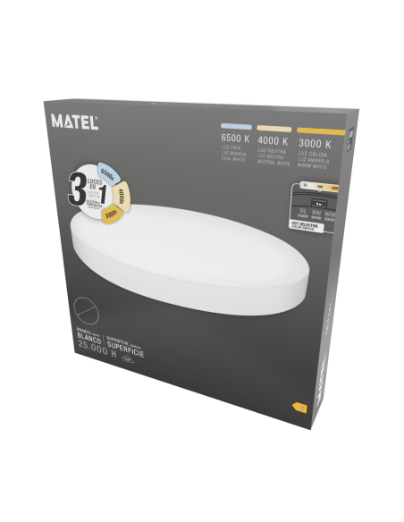 Round LED Ceiling Surface White 500mm 50W CCT