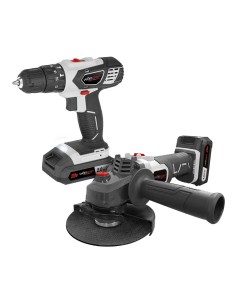 Worgrip 20V Percussion Drill and Grinder Kit with 2 Batteries