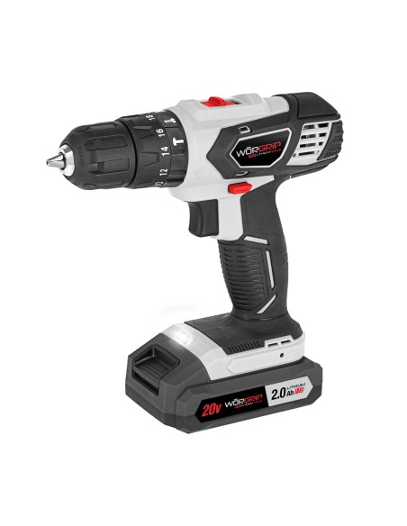 Worgrip 20V Percussion Drill and Grinder Kit with 2 Batteries