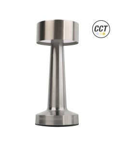 Flat Rechargeable Adjustable Silver CCT Model Marbella Low Lamp