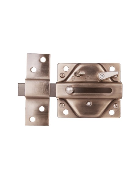 Bronze Security Handlock 27x50mm with Round Cylinder