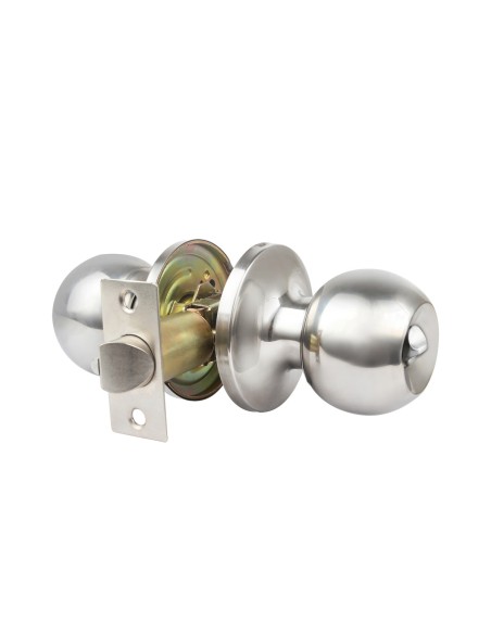 Round Handlock 65mm Matte Nickel Bathroom Knob