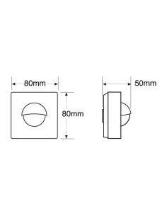Detector de movimento e presença 180º parede Branco IP55 2
