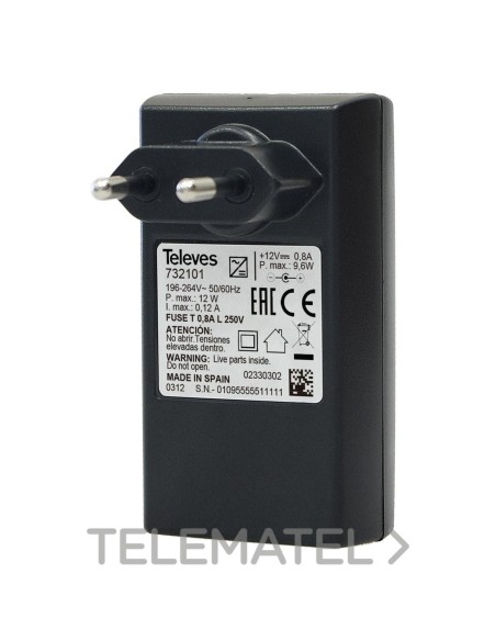 Alimentation stabilisée Nevoswitch 12V-0,8A