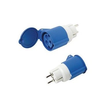 - Adapter Industrial Schuko Cetac Einfache 2p Mit Deckel 19010554