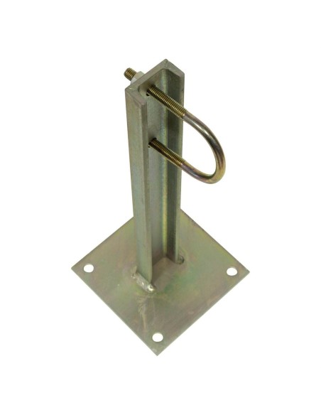 Support mât U vissable 300mm galvanisé RPR