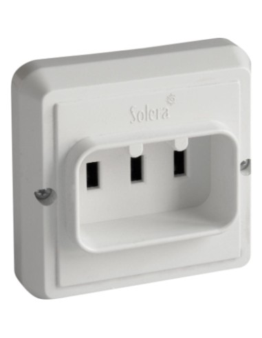 Fixed Base 2P+T, 25A 250V~ White Recessed for Kitchen