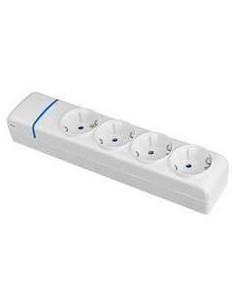 4-gang socket base 2P+T, 16A 250V~, Polycarbonate, White