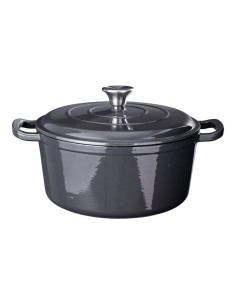 Enamel Cast Iron Grey Casserole 26 cm