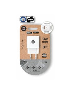 Smart Dual Output USB Charger 12W White