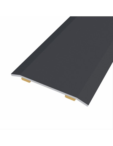Black adhesive same-level flooring steel joint 83 x 4 cm